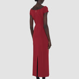 Red Foin Compact Milano Knit Dress - Joseph