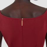 Red Foin Compact Milano Knit Dress - Joseph