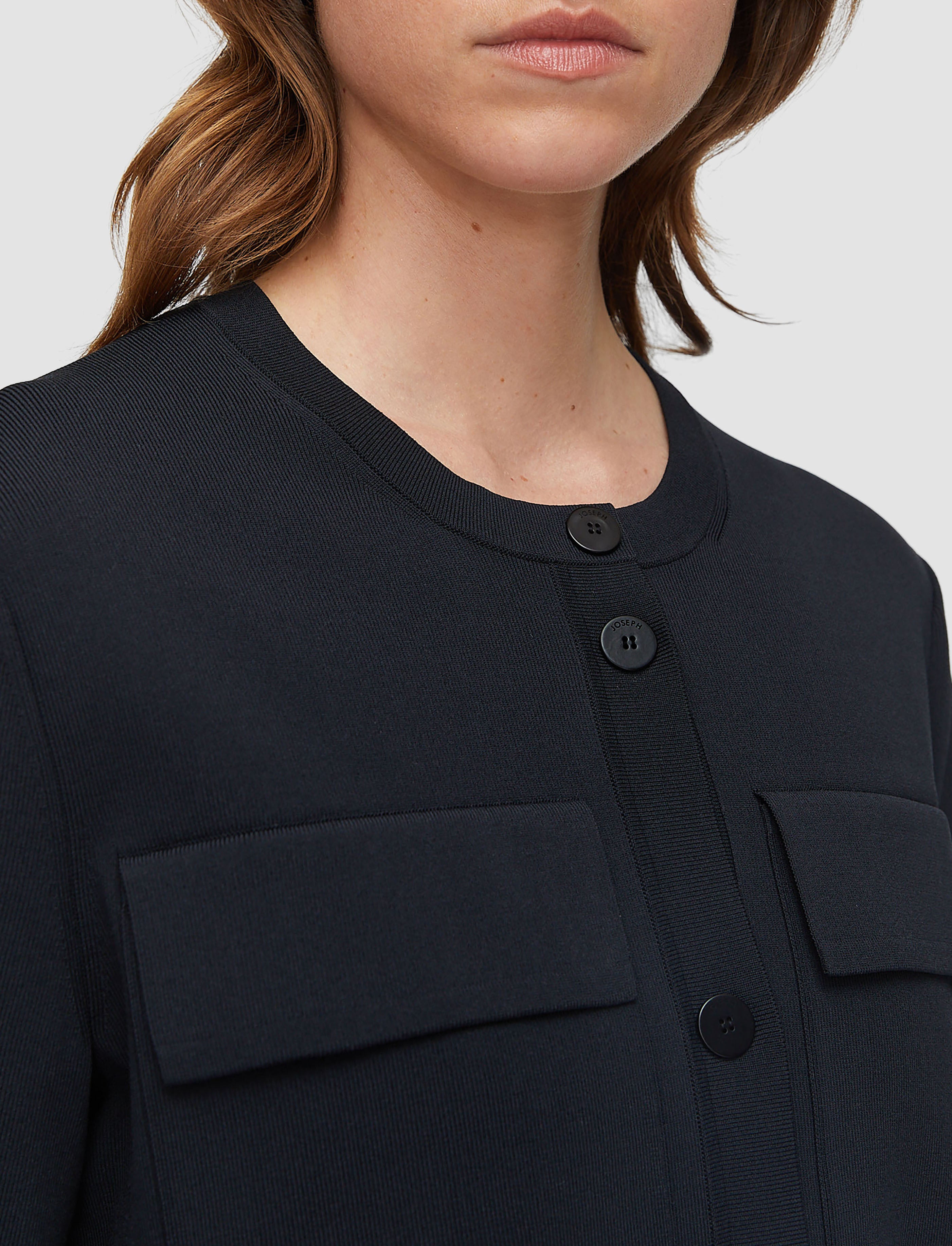 black-viscose-knit-stretch-cardigan-jacket-JOSEPH