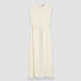 White Garnier Pleat Jacquard Dress - Joseph
