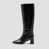 Heeled Knee High Patent Leather Boots