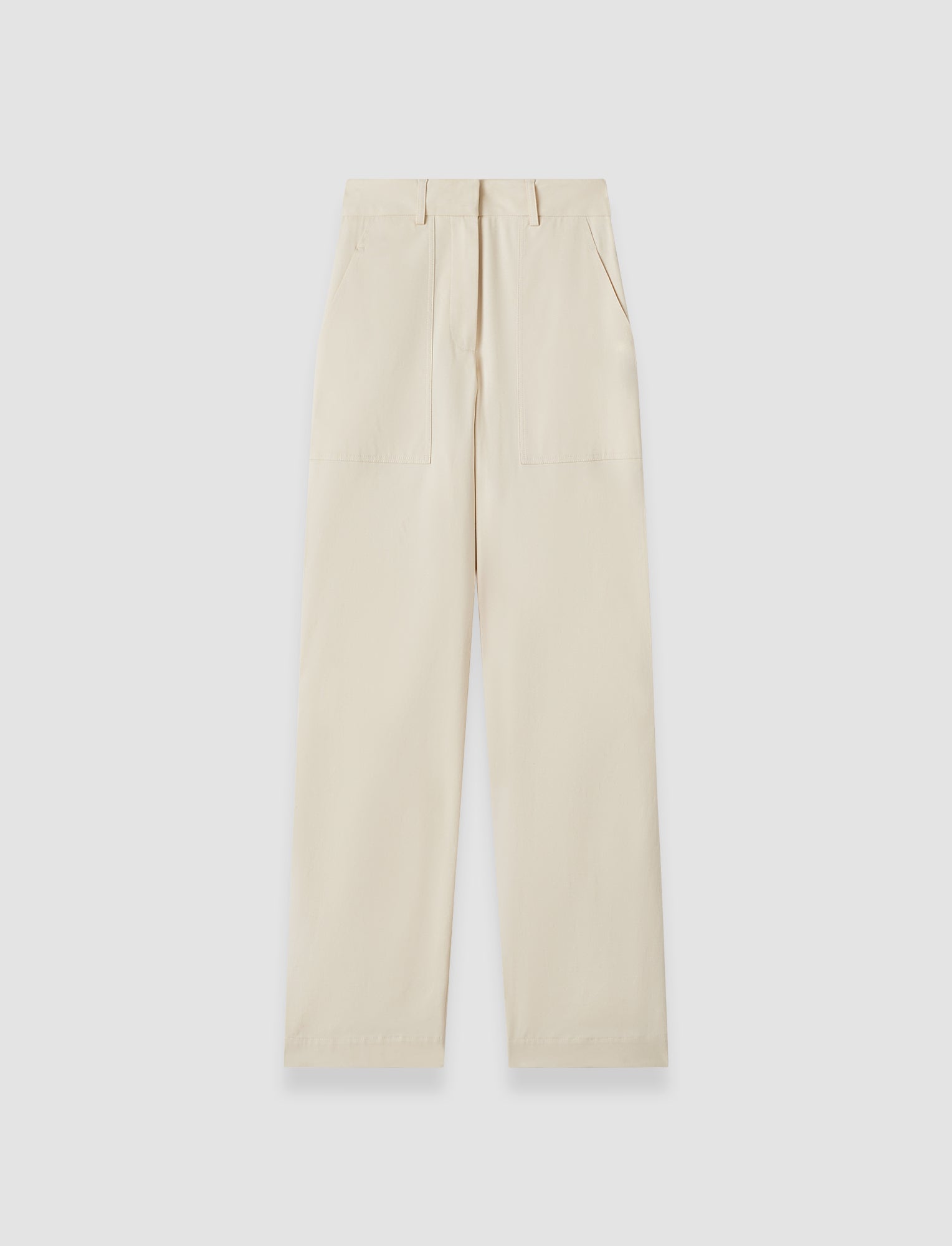 Jaber Light Cotton Trousers in White | JOSEPH US