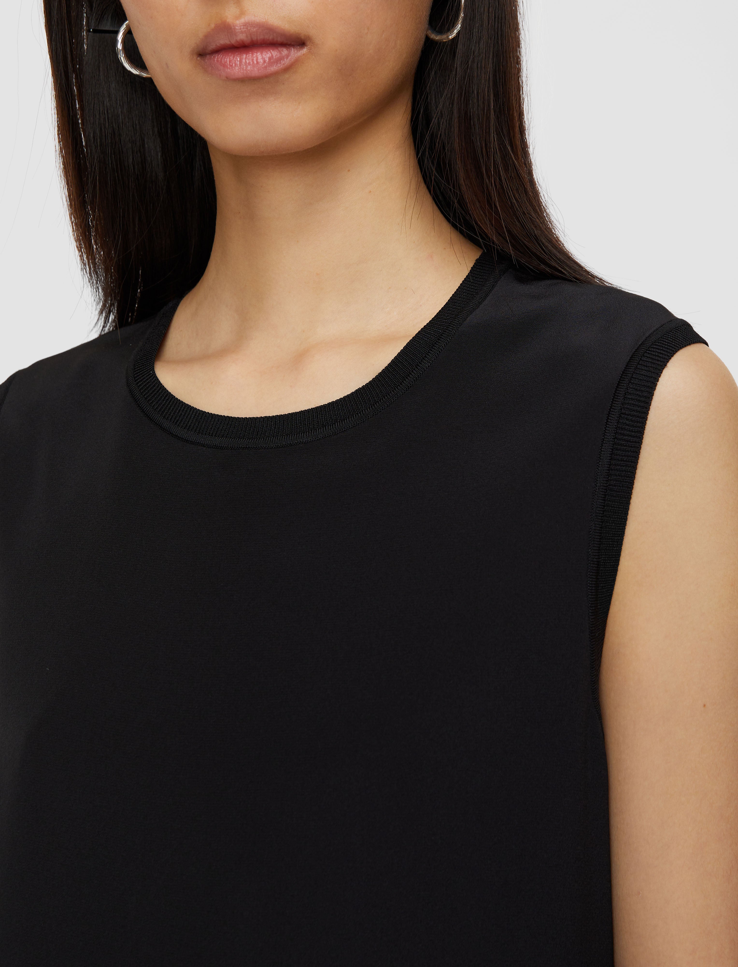 black-bley-crepe-de-soie-silk-blouse-JOSEPH