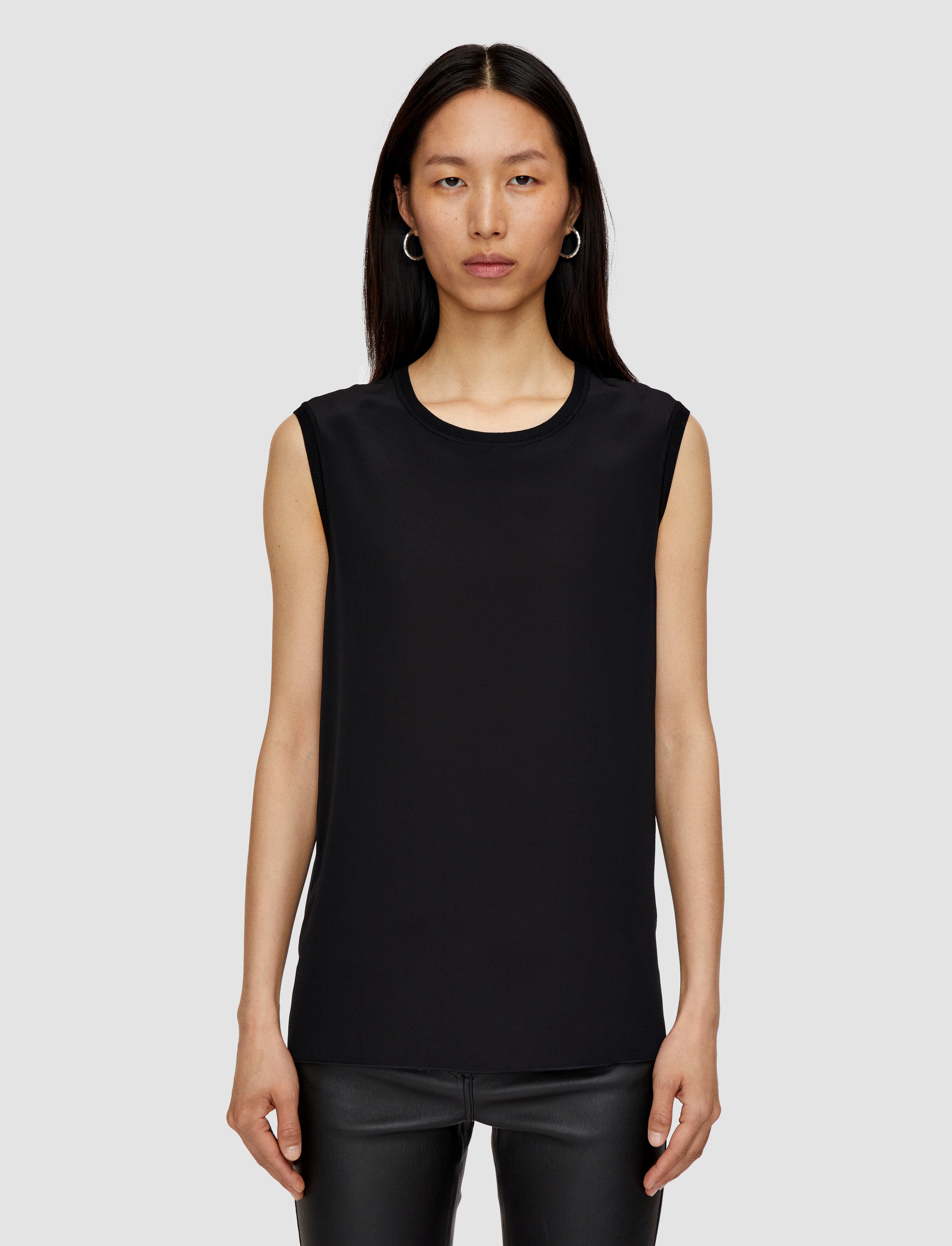 black-bley-crepe-de-soie-silk-blouse-JOSEPH