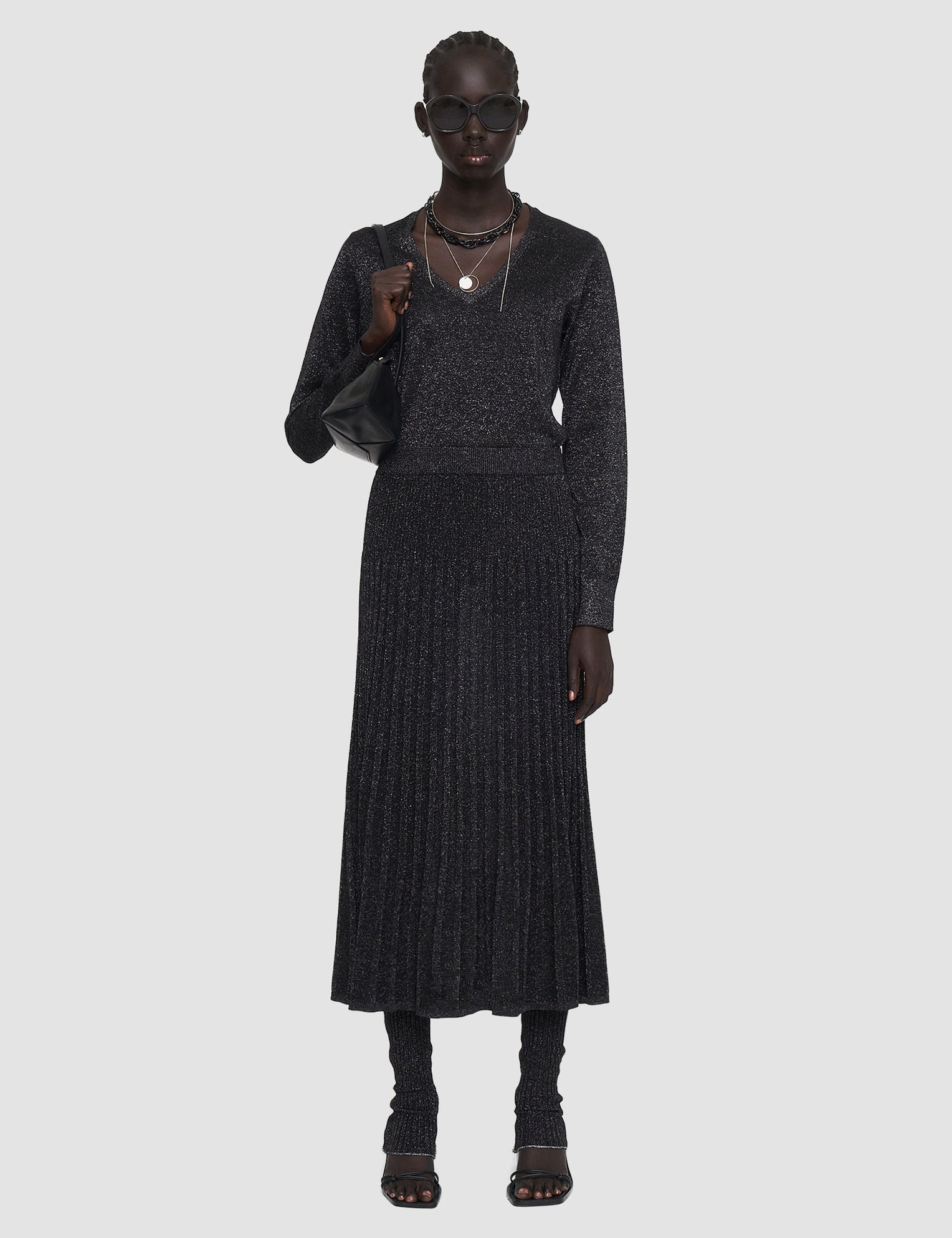 Black Lurex Knit Skirt - Joseph