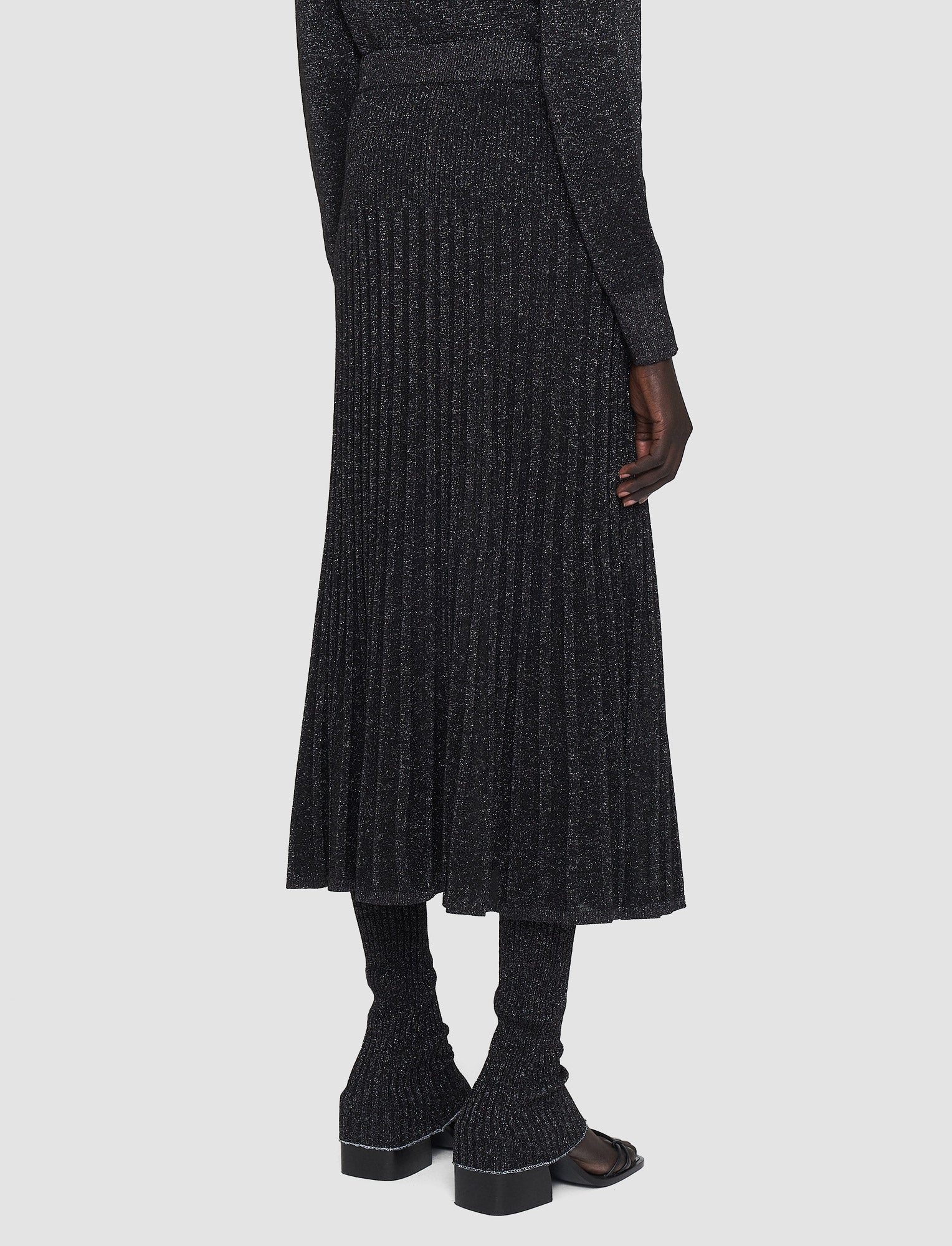 ブラック-lurex-knit-スカート-JOSEPH