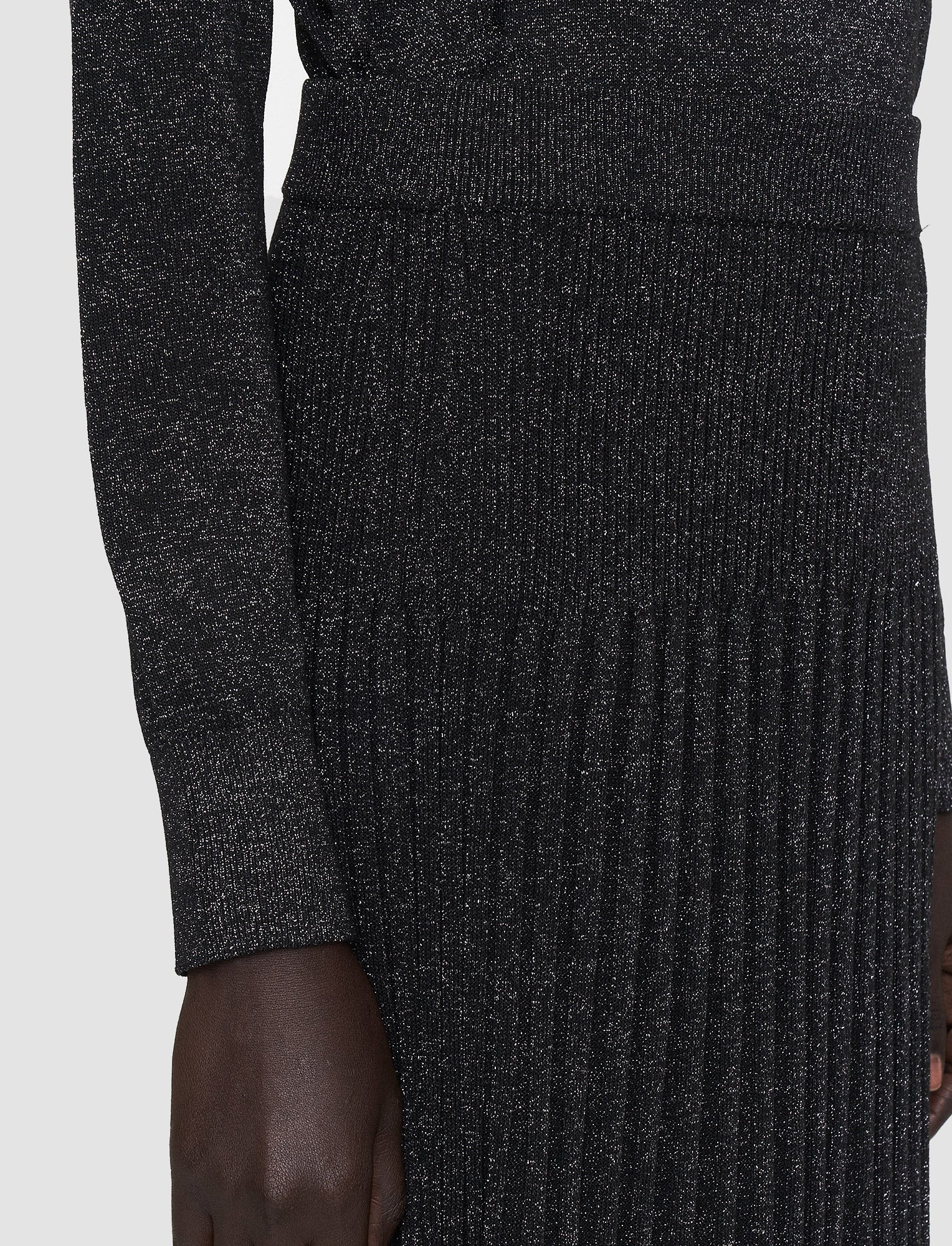 ブラック-lurex-knit-スカート-JOSEPH