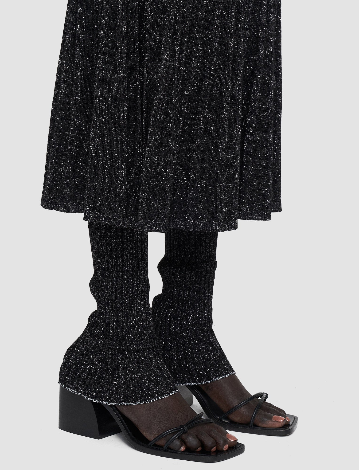 ブラック-lurex-knit-スカート-JOSEPH