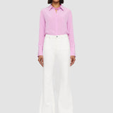 White Denim Stretch Bond Trousers - Joseph