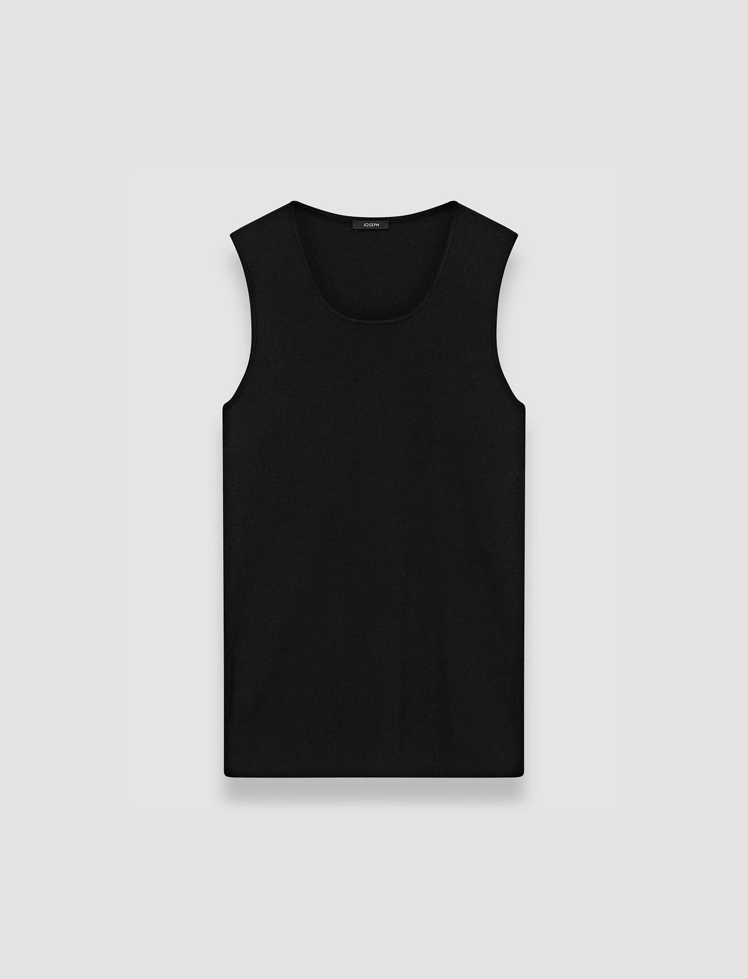 Silk Stretch Tank Top in Black JOSEPH GB