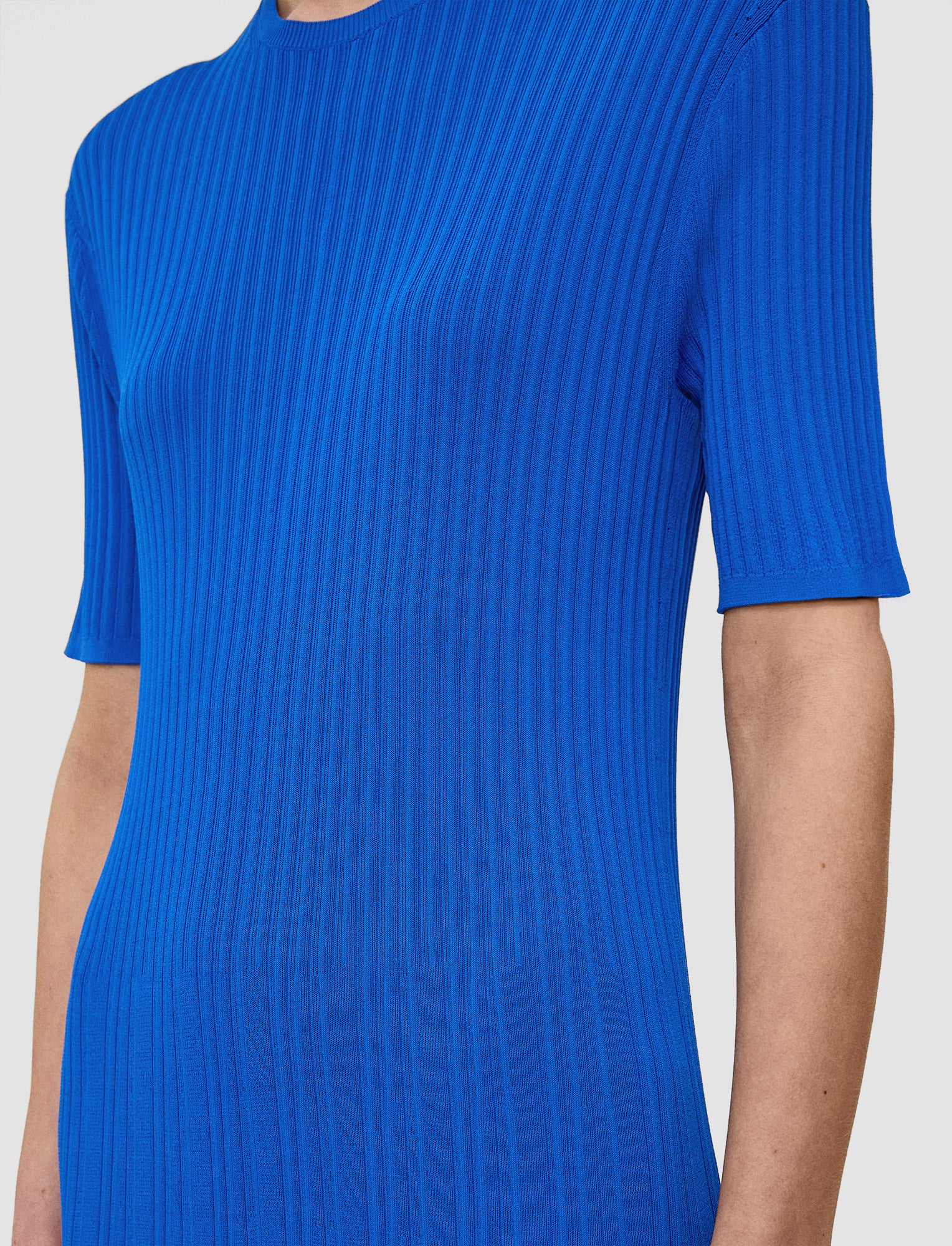 blue-viscose-rib-knit-short-sleeve-dress-JOSEPH