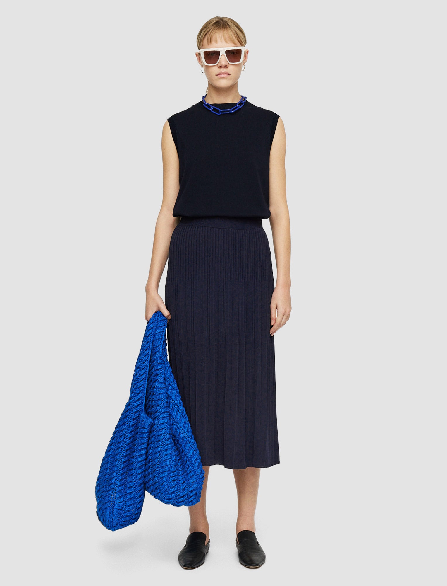 blue-viscose-rib-knit-skirt-JOSEPH