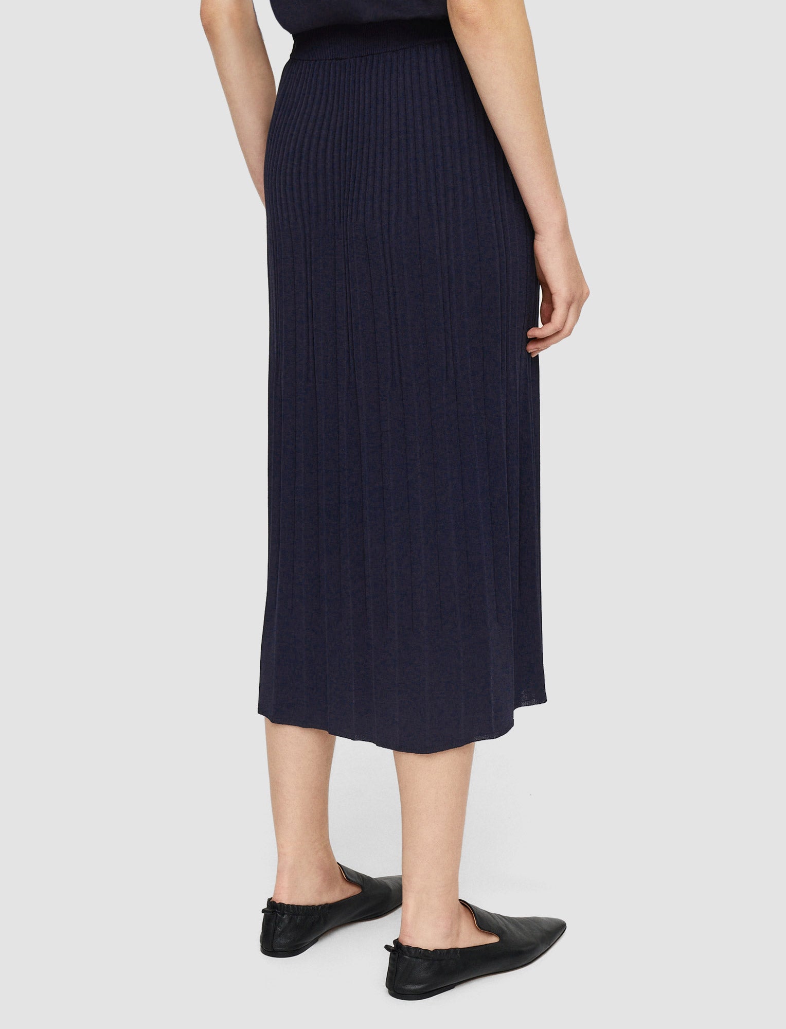 blue-viscose-rib-knit-skirt-JOSEPH