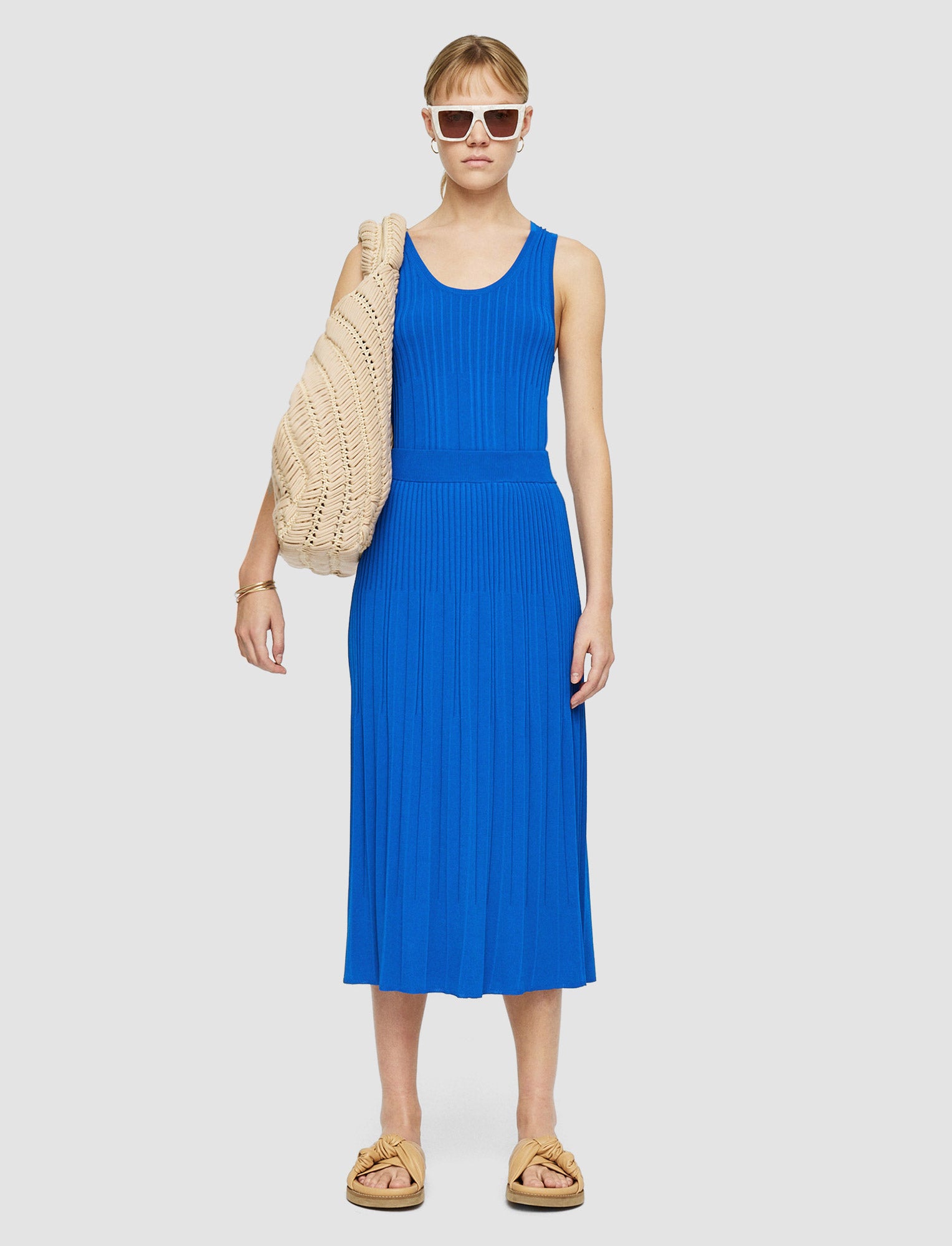 blue-viscose-rib-knit-skirt-JOSEPH