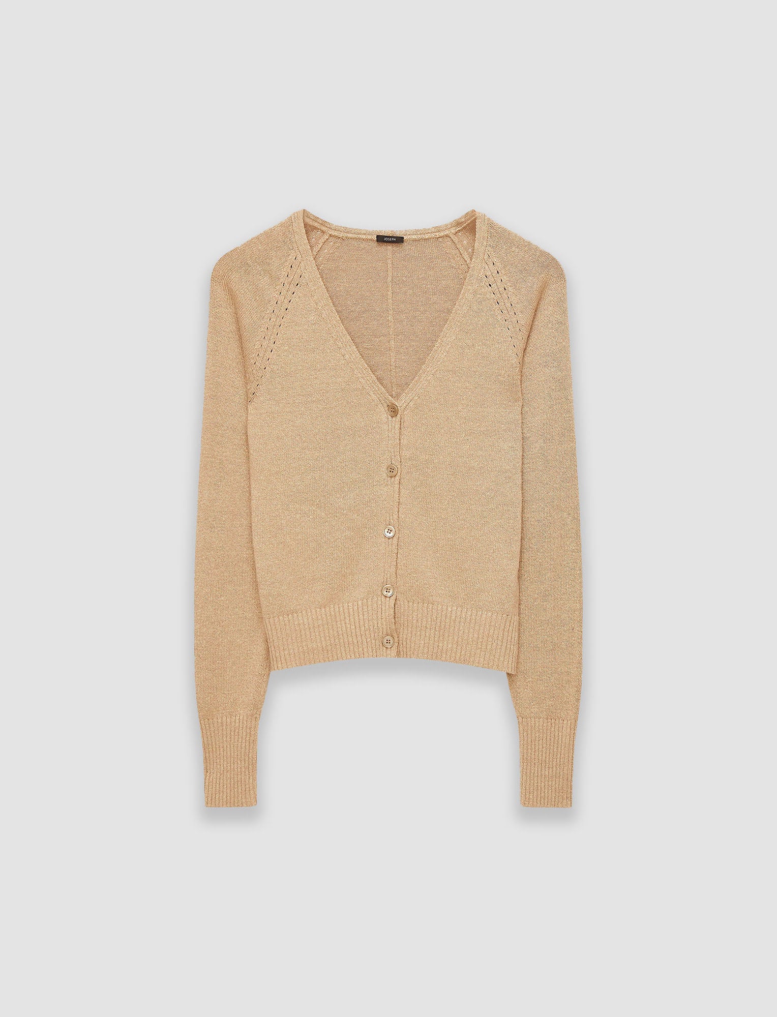 ベージュ-linen-blend-ニットカーディガン-JOSEPH