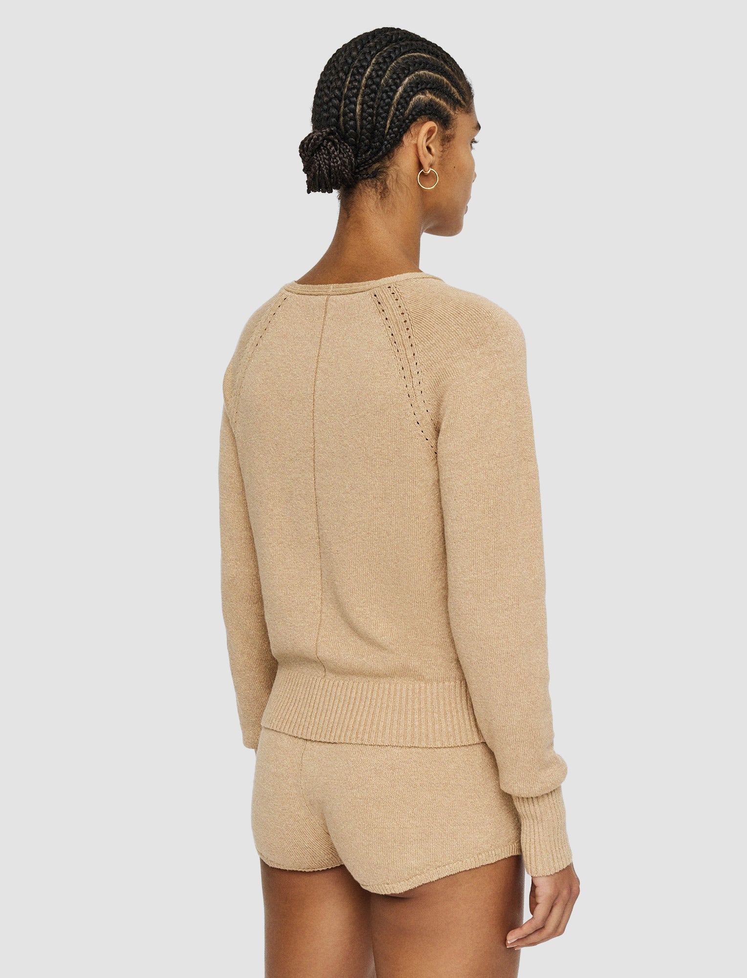 ベージュ-linen-blend-ニットカーディガン-JOSEPH