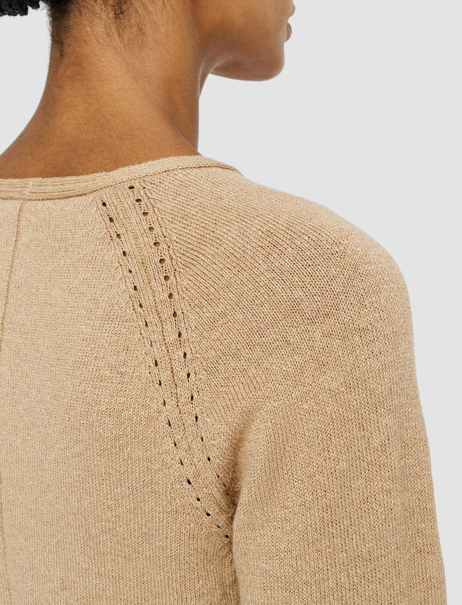 ベージュ-linen-blend-ニットカーディガン-JOSEPH