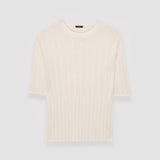 White Crisp Rayon Knitted T-Shirt - Joseph