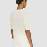 White Crisp Rayon Knitted T-Shirt - Joseph