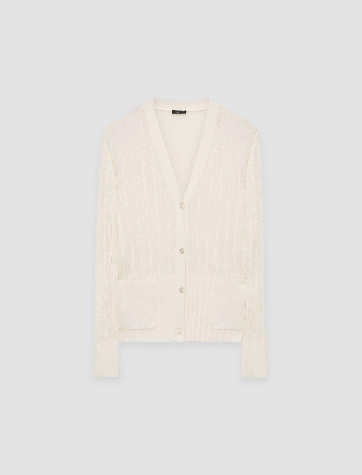 white-crisp-rayon-knitted-cardigan-JOSEPH