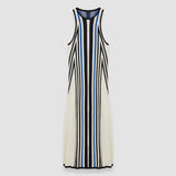 White Cretto Jacquard Knitted Dress - Joseph