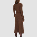 Brown Brushed Cashmere Dress - Joseph
