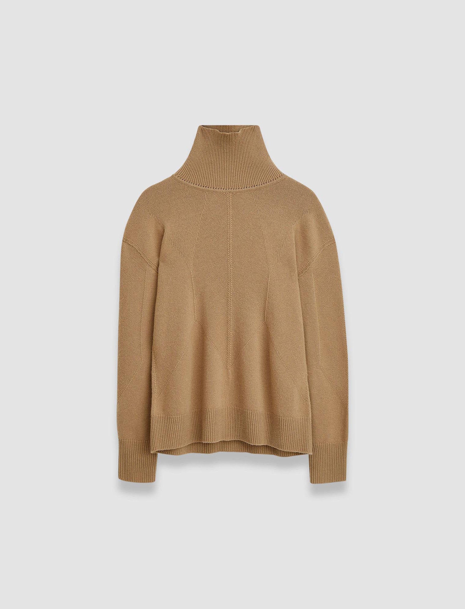 Soft Wool High Neck Jumper in Beige JOSEPH GB