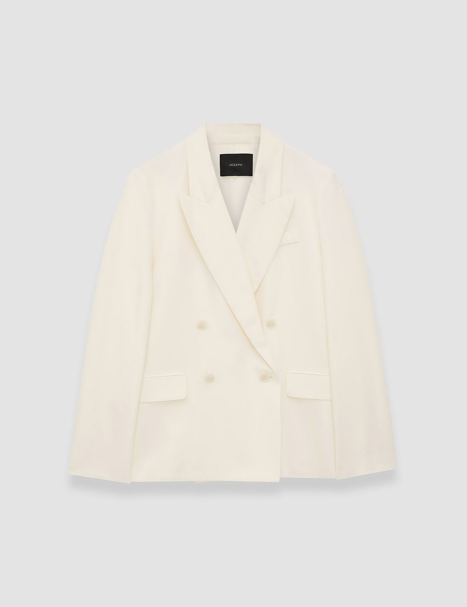 White Soft Cotton Silk Jaden Jacket - Joseph