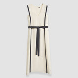 White Heavy Silk Crepe Animation Muguet Dress - Joseph