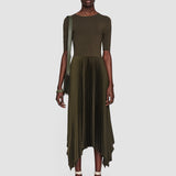 Green Knit Weave Plissé Darno Dress - Joseph