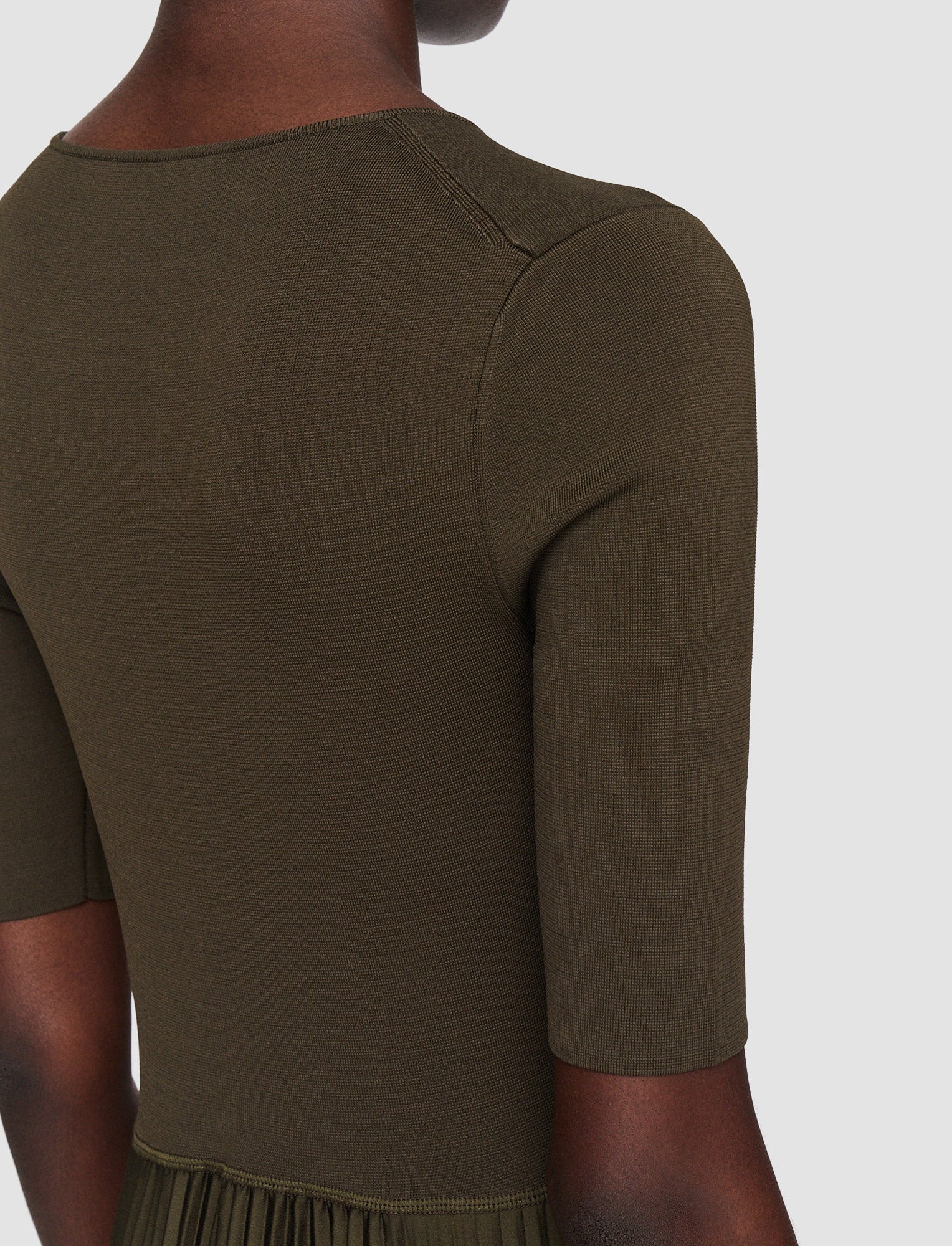 緑-knit-weave-plisse-darno-ドレス-JOSEPH