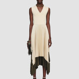 White Knit Weave Plissé Animation Dura Dress - Joseph