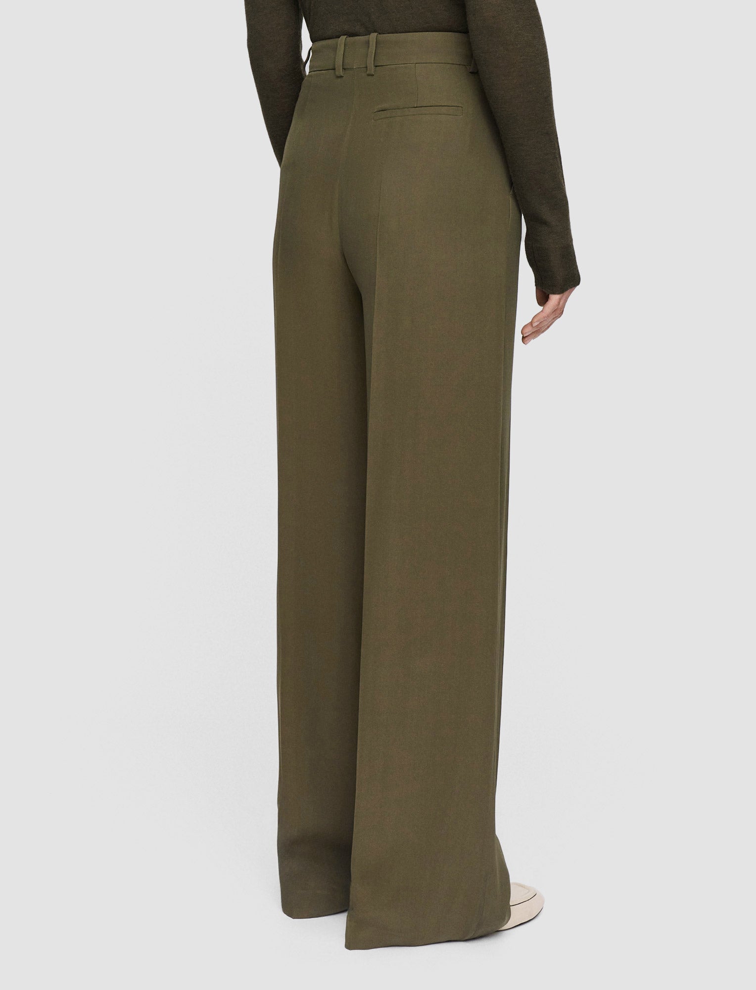 green-silk-crepe-alana-trousers-JOSEPH