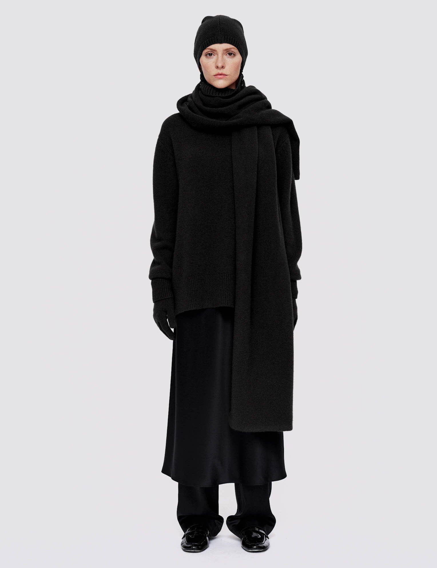 Black Luxe Cashmere Scarf - Joseph
