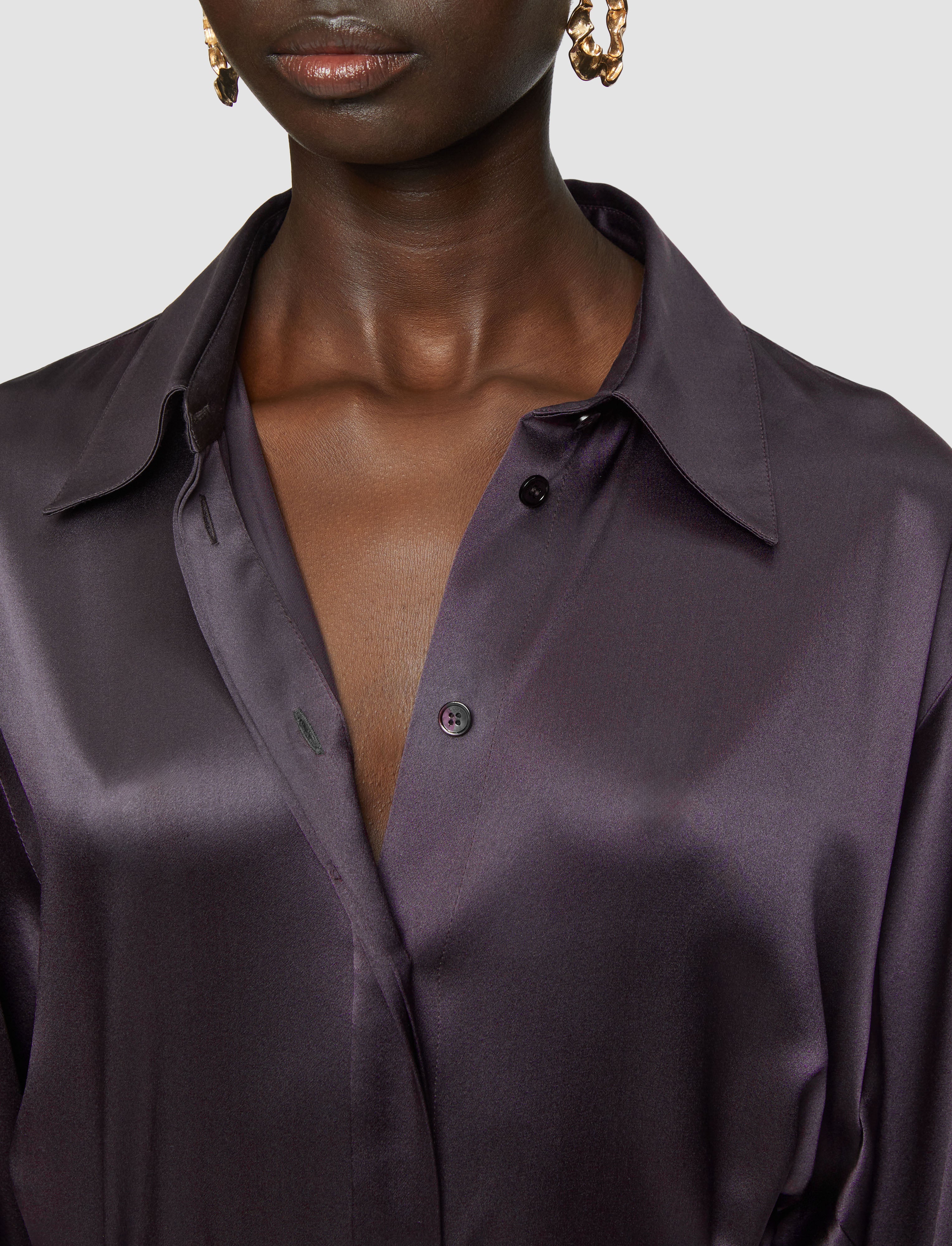 パープル-cyprien-silk-satin-ドレス-JOSEPH