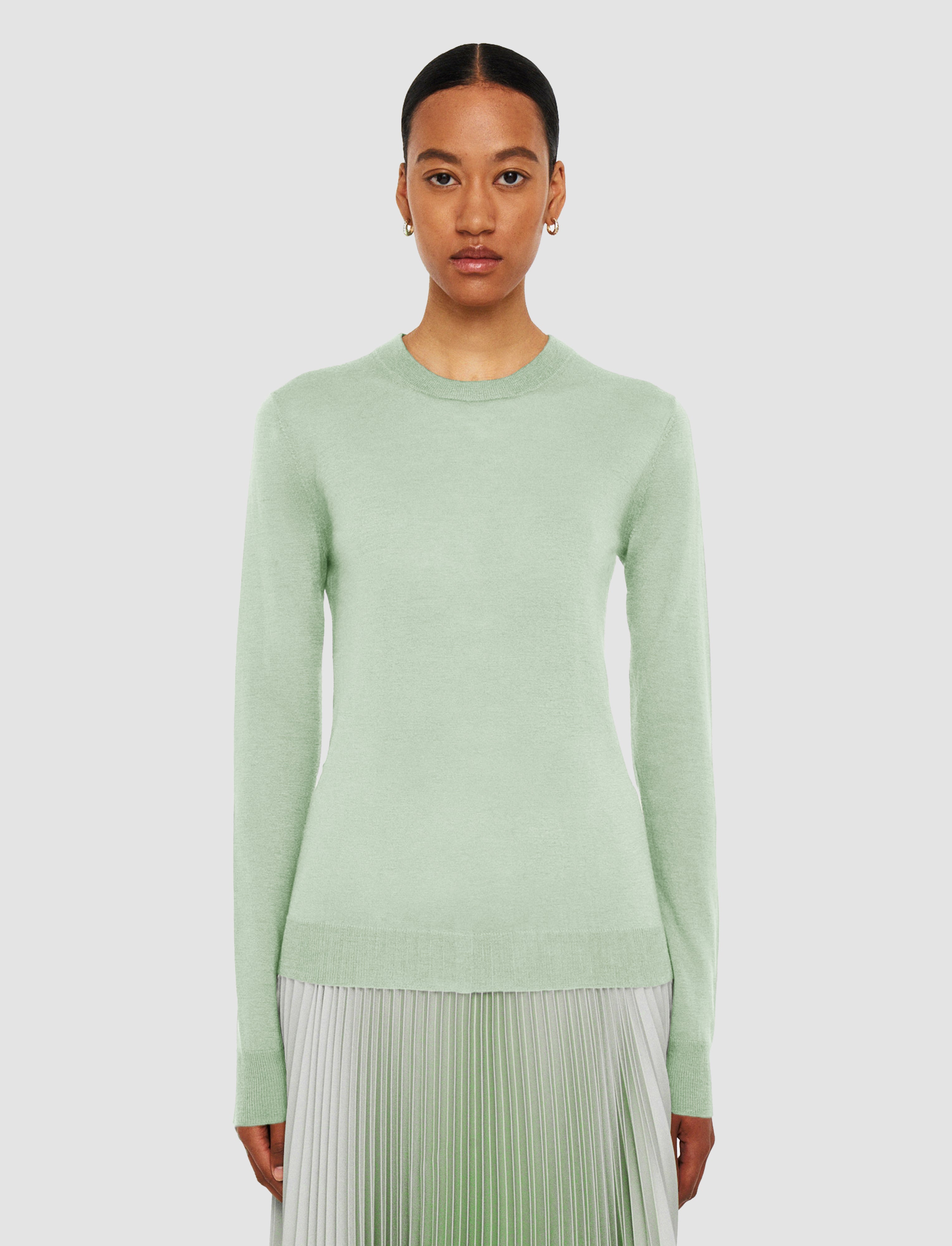 green-cashair-round-neck-jumper-JOSEPH