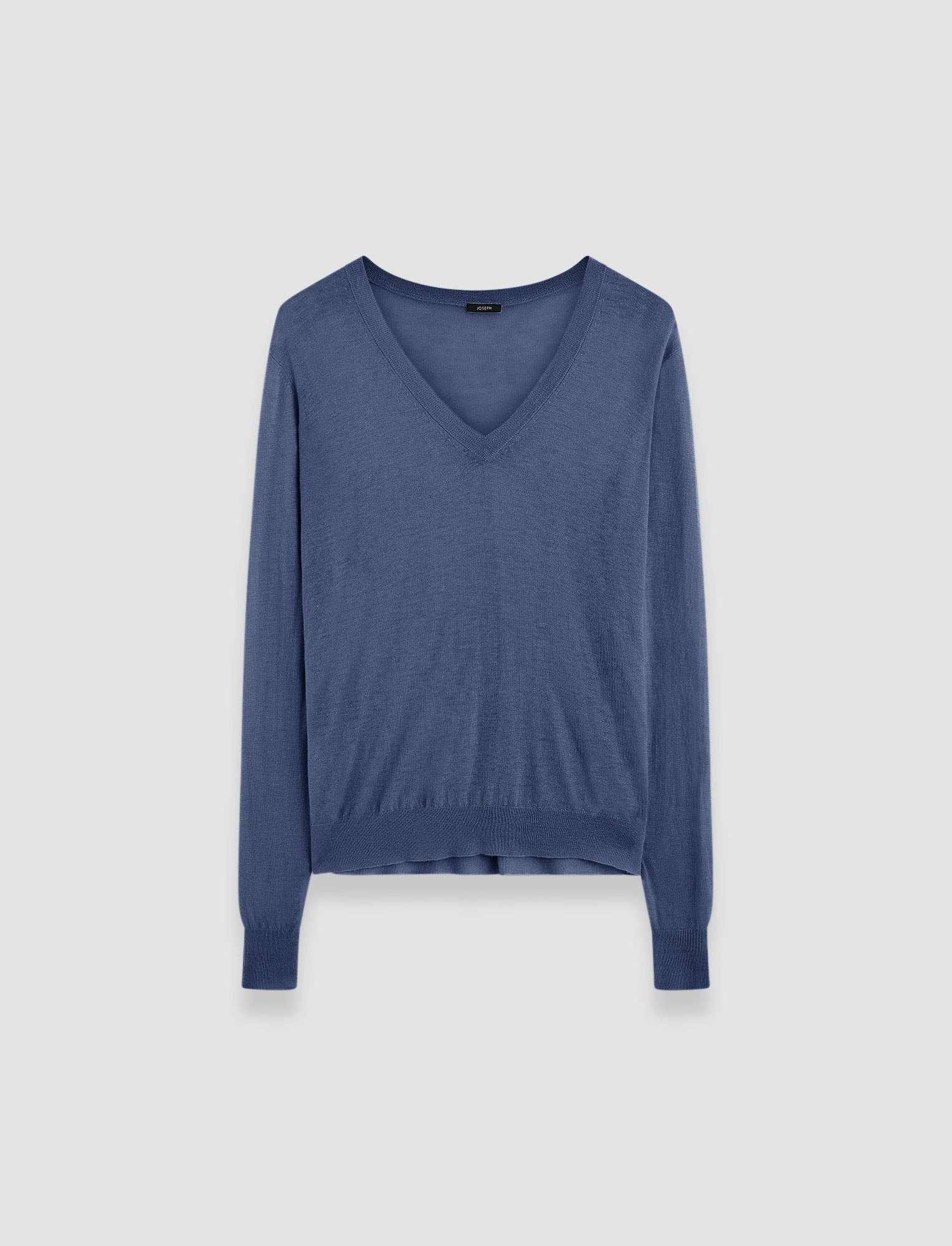 Cashair V Neck Jumper in Blue JOSEPH GB - Main Image