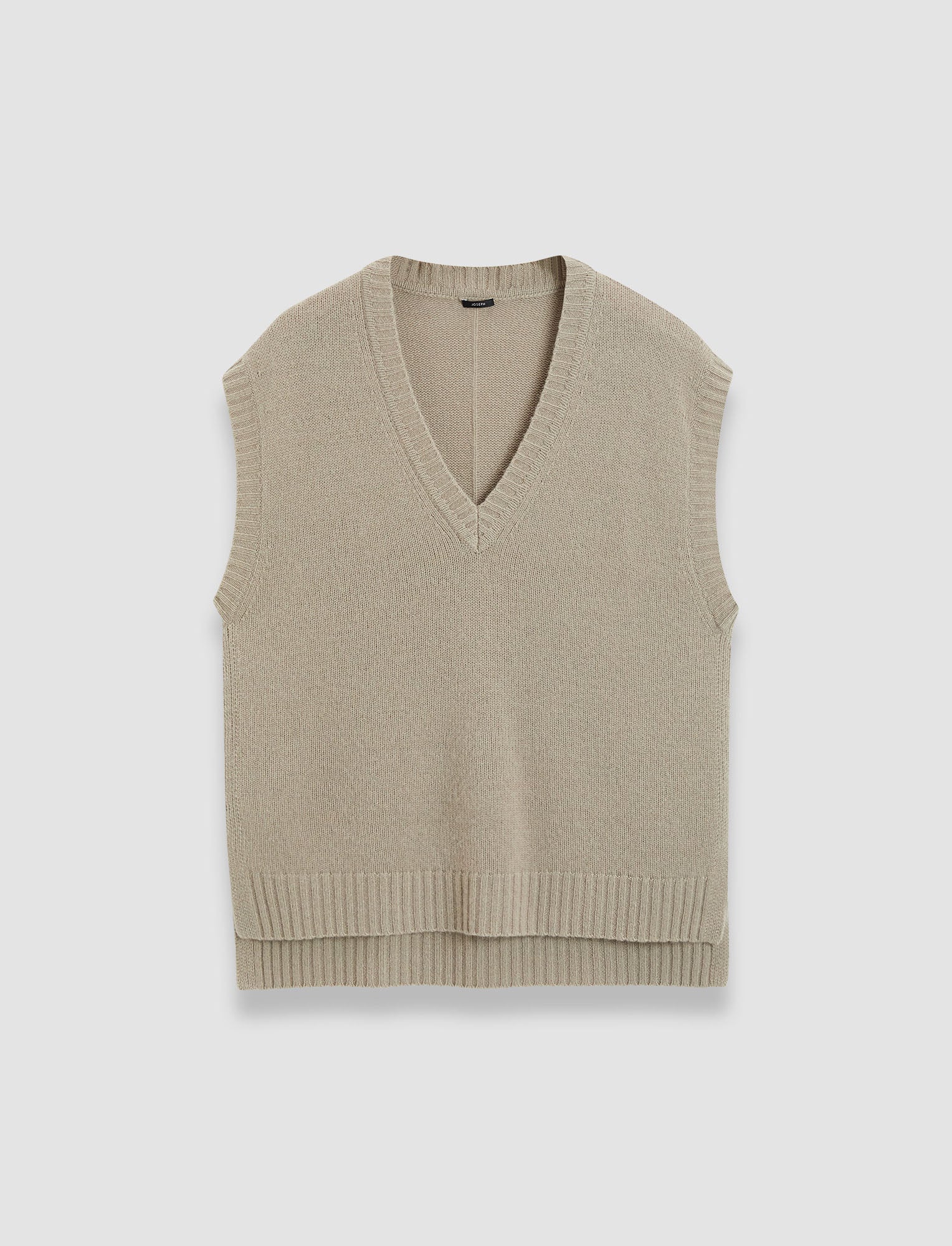 グレー-open-cashmere-ベスト-JOSEPH