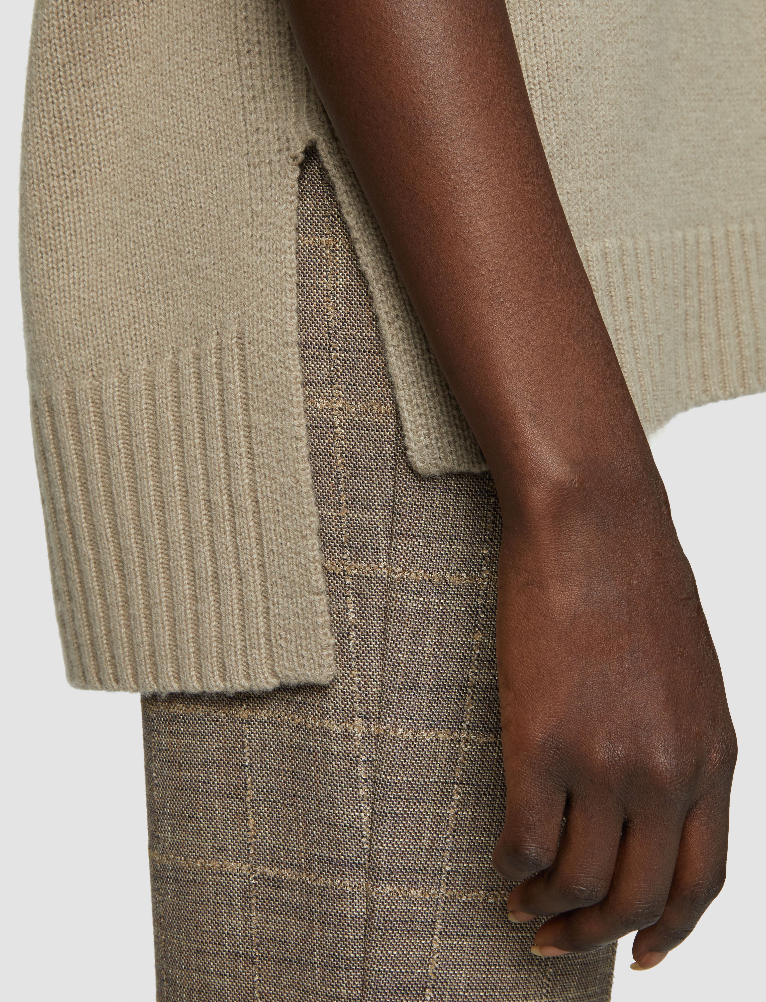 グレー-open-cashmere-ベスト-JOSEPH
