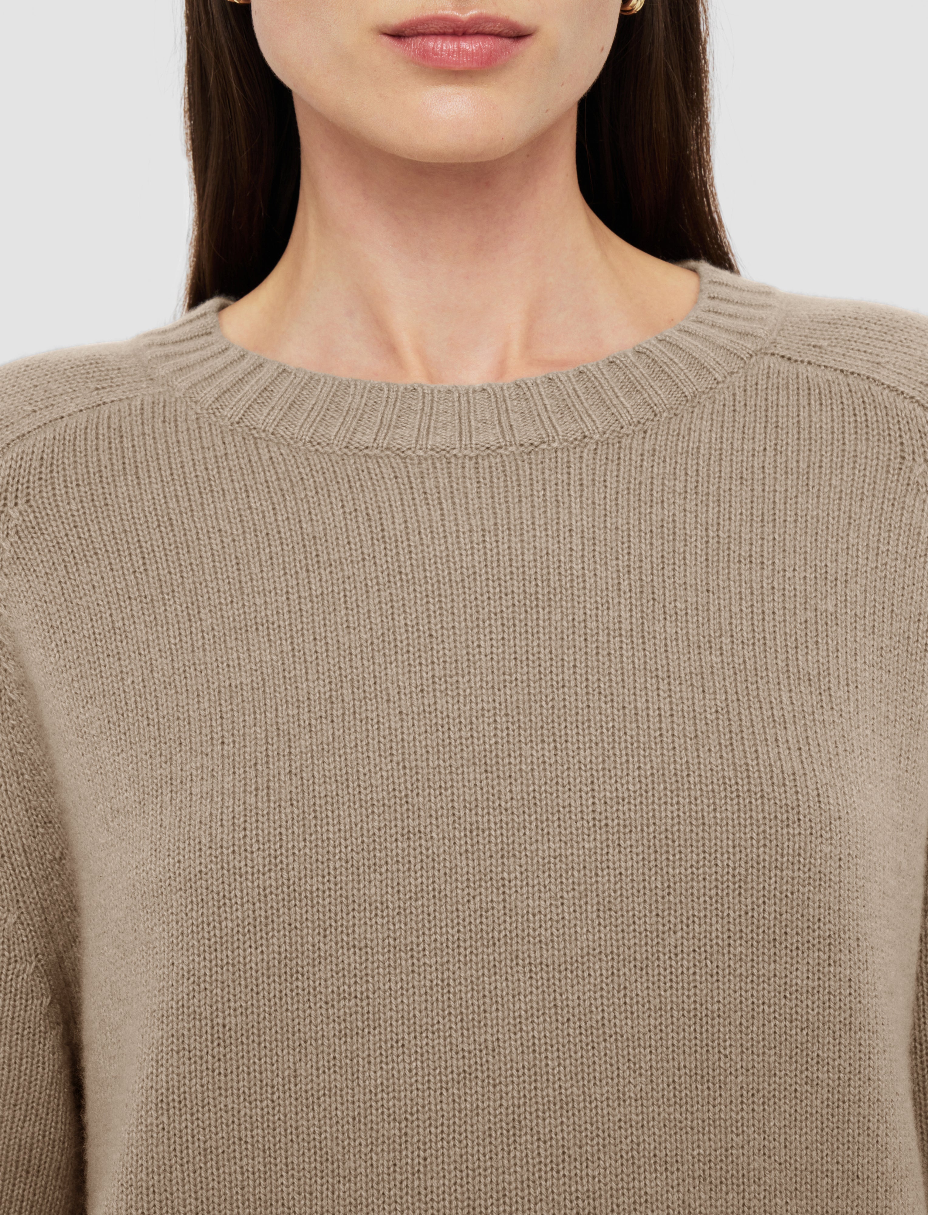 グレー-open-cashmere-ラウンドネックジャンパー-JOSEPH