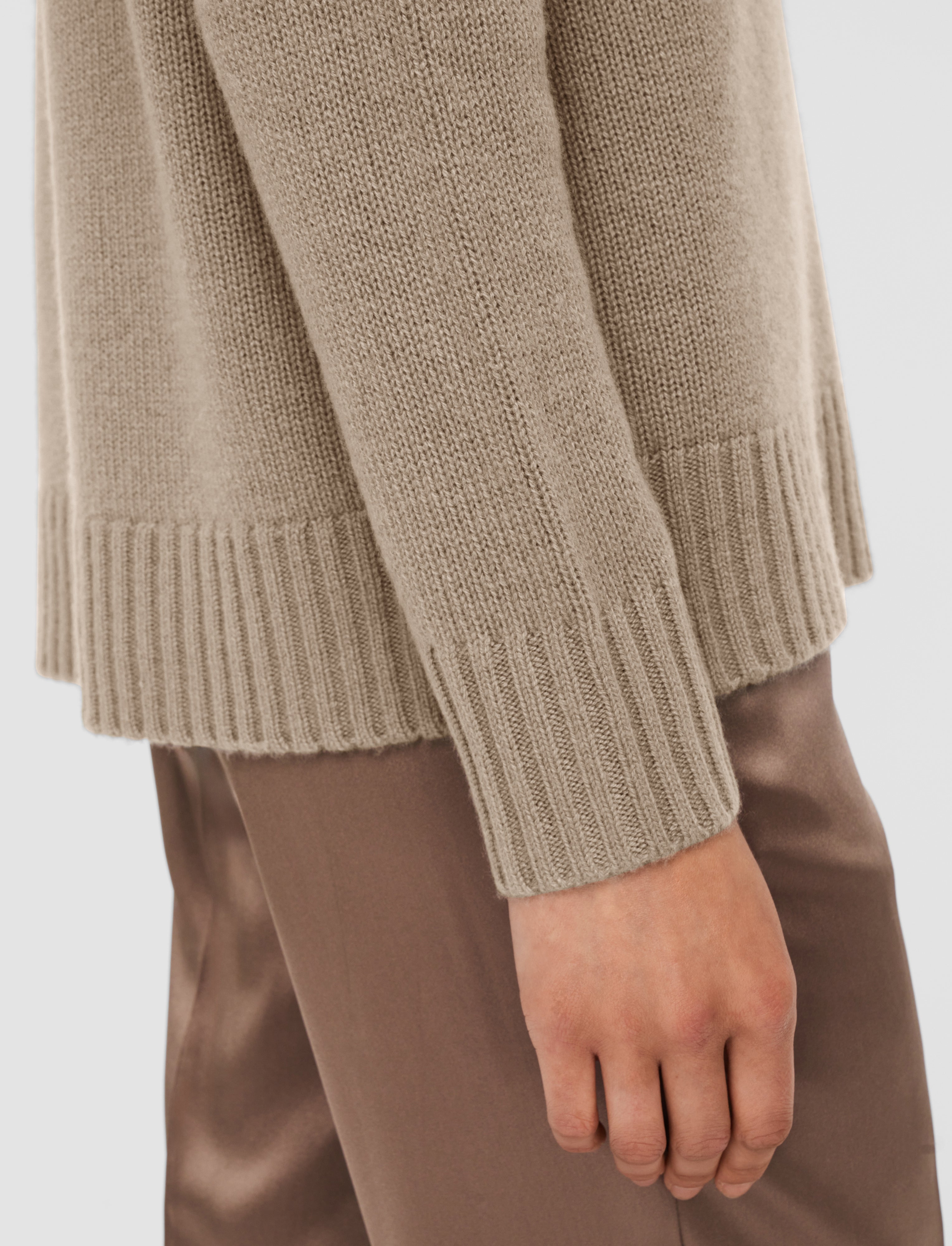 グレー-open-cashmere-ラウンドネックジャンパー-JOSEPH