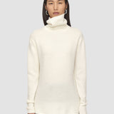 White Open Cashmere High Neck Jumper - Joseph