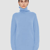 Blue Open Cashmere High Neck Jumper - Joseph