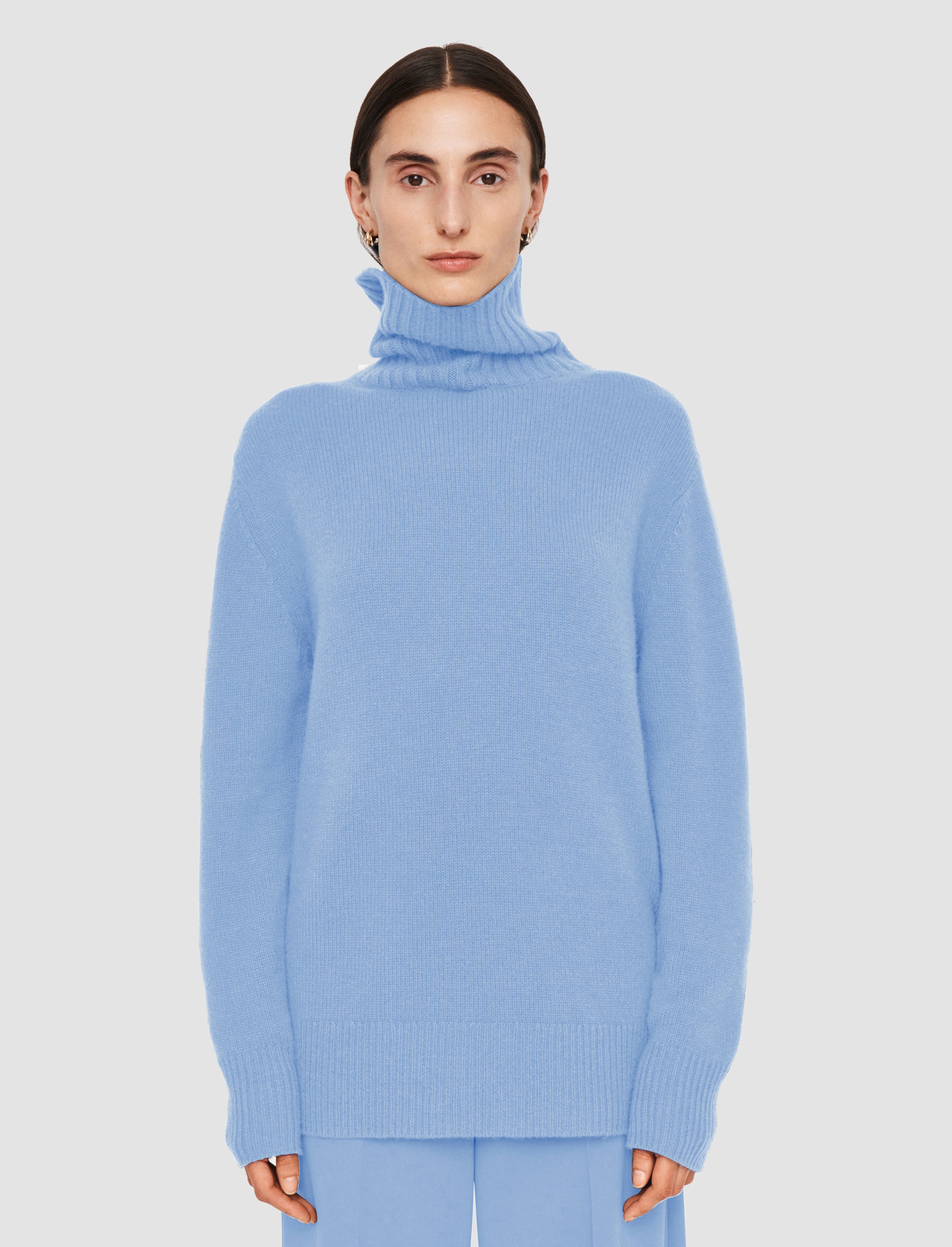 青-open-cashmere-ハイネックジャンパー-JOSEPH