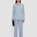 Blue Joe Silk Crepe de Chine Blouse - Joseph