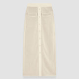 Beige Micro Stripe Knit Skirt - Joseph