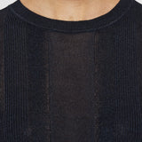 Blue Crisp Rayon Round Neck Top - Joseph