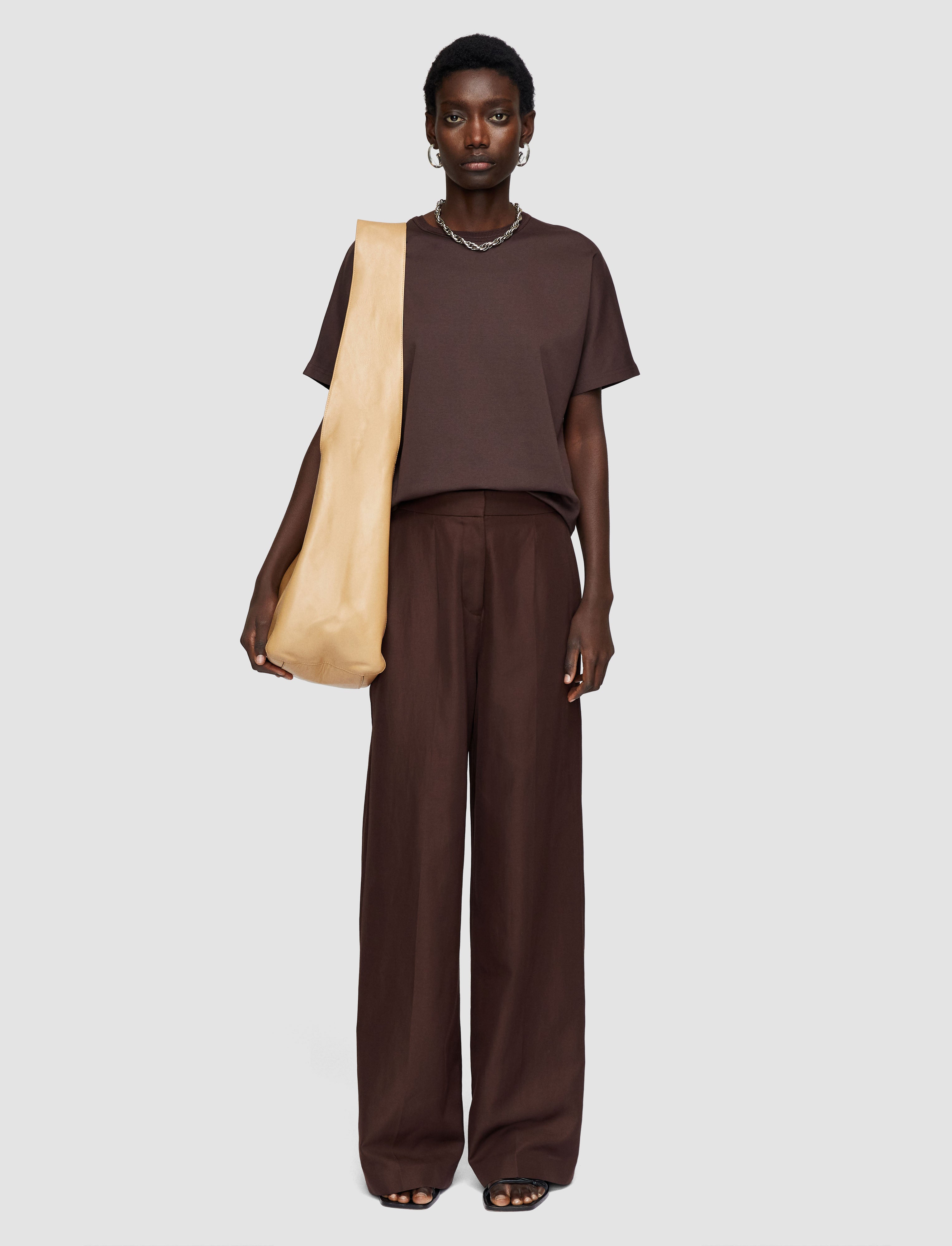 brown-comfort-cotton-t-shirt-JOSEPH