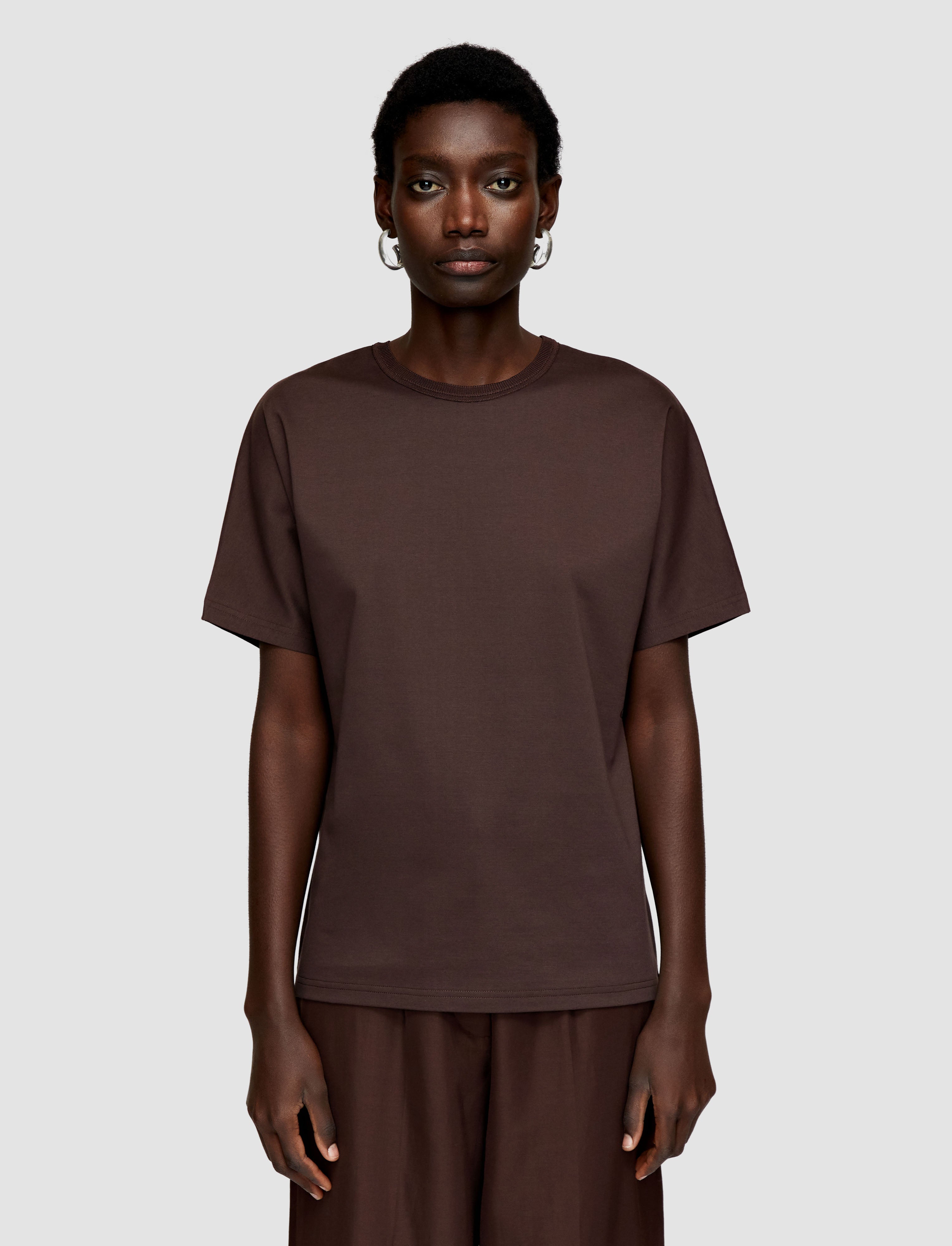 brown-comfort-cotton-t-shirt-JOSEPH