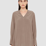 Grey Miller Crepe de Soie Silk Blouse - Joseph